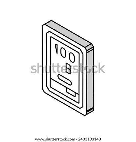 100 terabyte hard drive future technology isometric icon vector. 100 terabyte hard drive future technology sign. isolated symbol illustration