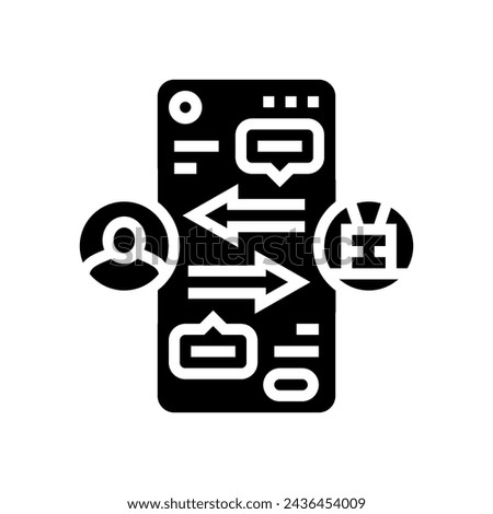 human computer interaction hci glyph icon vector. human computer interaction hci sign. isolated symbol illustration