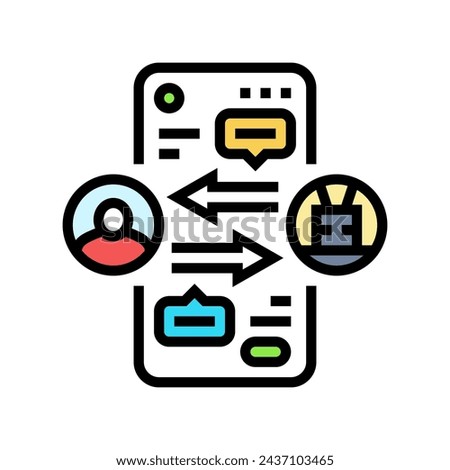 human computer interaction hci color icon vector. human computer interaction hci sign. isolated symbol illustration