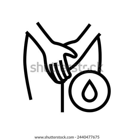 incontinence urology line icon vector. incontinence urology sign. isolated contour symbol black illustration