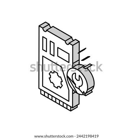ssd data recovery isometric icon vector. ssd data recovery sign. isolated symbol illustration