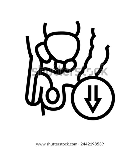 erectile dysfunction urology line icon vector. erectile dysfunction urology sign. isolated contour symbol black illustration