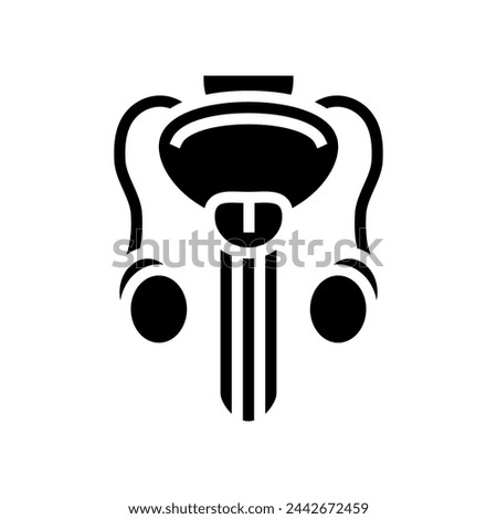 urethral stricture urology glyph icon vector. urethral stricture urology sign. isolated symbol illustration