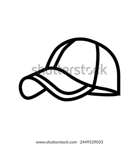 baseball cap streetwear cloth fashion line icon vector. baseball cap streetwear cloth fashion sign. isolated contour symbol black illustration