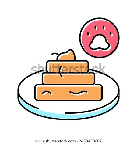 tapeworm in poo color icon vector. tapeworm in poo sign. isolated symbol illustration
