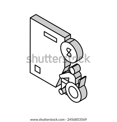 disabled allowance isometric icon vector. disabled allowance sign. isolated symbol illustration