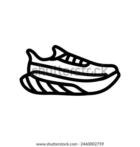 running shoes line icon vector. running shoes sign. isolated contour symbol black illustration