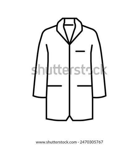 lab coat engineer line icon vector. lab coat engineer sign. isolated contour symbol black illustration