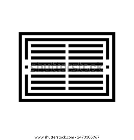 ventilation grille line icon vector. ventilation grille sign. isolated contour symbol black illustration