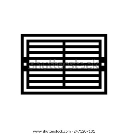 ventilation grille glyph icon vector. ventilation grille sign. isolated symbol illustration