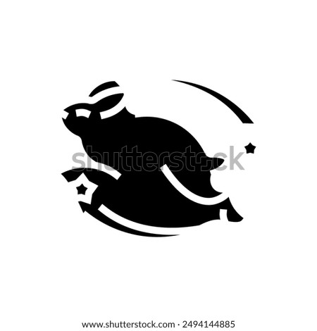 cruelty free product label warning glyph icon vector. cruelty free product label warning sign. isolated symbol illustration