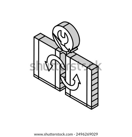 tape duplication isometric icon vector. tape duplication sign. isolated symbol illustration