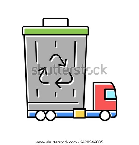 garbage removal and disposal logistics color icon vector. garbage removal and disposal logistics sign. isolated symbol illustration