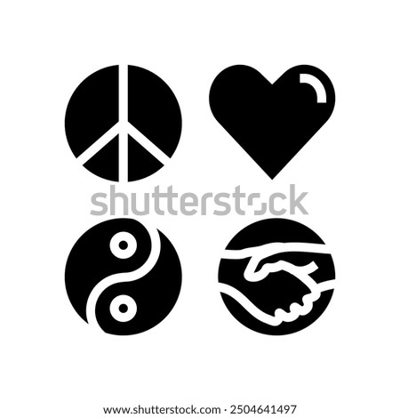 plur peace love unity respect glyph icon vector. plur peace love unity respect sign. isolated symbol illustration