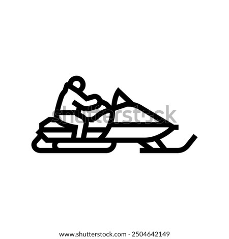 snowmobiling winter sport line icon vector. snowmobiling winter sport sign. isolated contour symbol black illustration