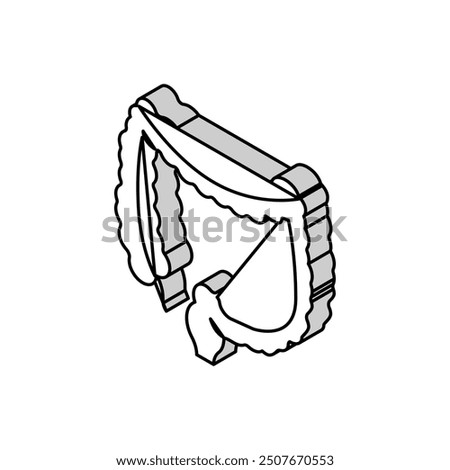 colon human organ isometric icon vector. colon human organ sign. isolated symbol illustration