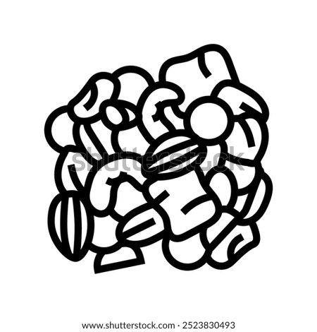 trail mix snack food line icon vector. trail mix snack food sign. isolated contour symbol black illustration