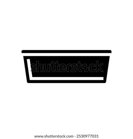 tray plastic package glyph icon vector. tray plastic package sign. isolated symbol illustration