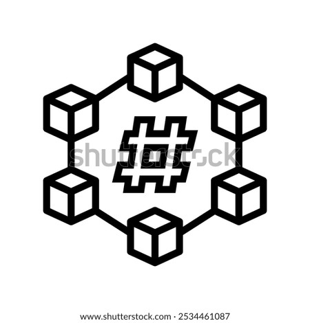 hash rate cryptocurrency mining line icon vector. hash rate cryptocurrency mining sign. isolated contour symbol black illustration