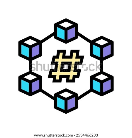 hash rate cryptocurrency mining color icon vector. hash rate cryptocurrency mining sign. isolated symbol illustration