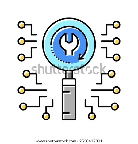 data loss prevention color icon vector. data loss prevention sign. isolated symbol illustration