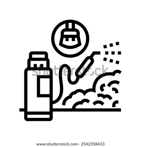 mold removal home maintenance line icon vector. mold removal home maintenance sign. isolated contour symbol black illustration