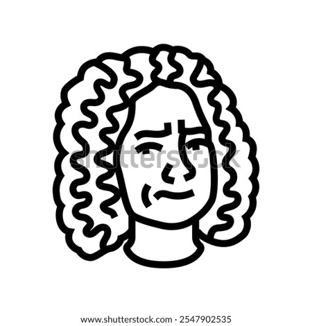 skepticism woman expression line icon vector. skepticism woman expression sign. isolated contour symbol black illustration