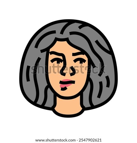 guilt woman expression color icon vector. guilt woman expression sign. isolated symbol illustration