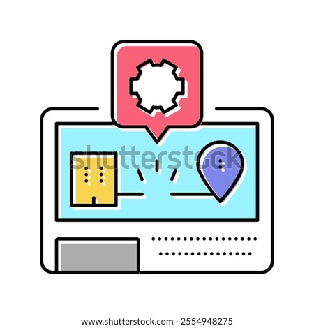 gps navigation system repair color icon vector. gps navigation system repair sign. isolated symbol illustration