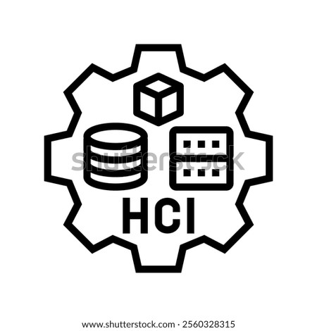 hyper converged infrastructure line icon vector. hyper converged infrastructure sign. isolated contour symbol black illustration