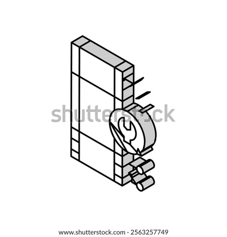 data tape services isometric icon vector. data tape services sign. isolated symbol illustration