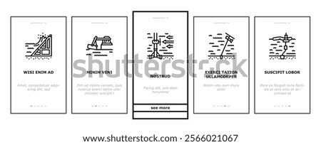 wave energy power tidal onboarding mobile vector sea plant, hydro electric, tide generation, station water turbine, lake electricity wave energy power tidal illustrations