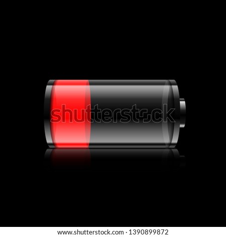 dead battery vector symbol for smartphone