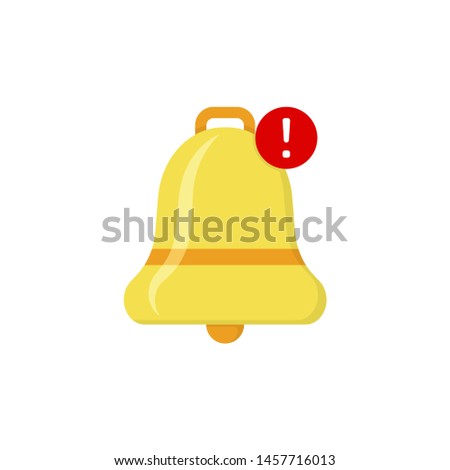 bell notification in flat style on white background