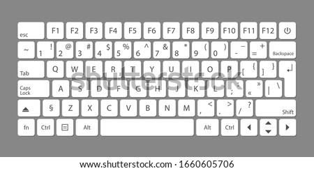 Modern flat web template with keyboard template on gray background. Vector illustration