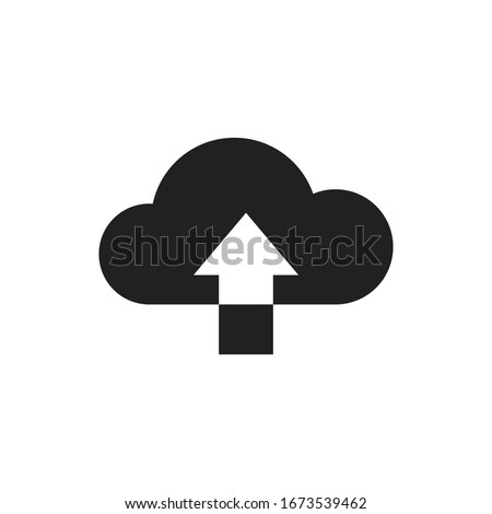 Сloud storage icon vector. Flat isolated illustration on white bacground