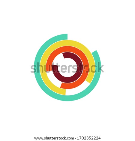 Circle chart abstract infographic. Infographic presentation concept. Vector template.