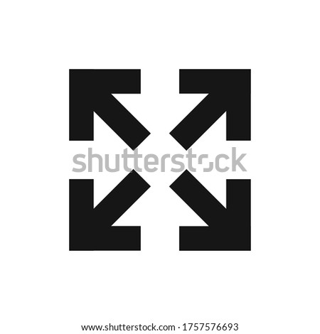 Diagonal arrow for web design vector icon in flat style, vector isolated illustration