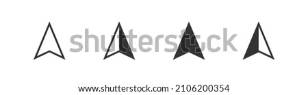 Compass arrow black icon. north map point. Vector abstract illustration