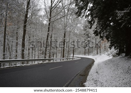 Similar – Image, Stock Photo Snowy winter forest Eifel