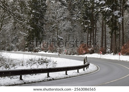 Similar – Image, Stock Photo Snowy winter forest Eifel