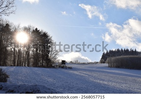 Image, Stock Photo Snowy winter forest Eifel