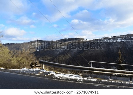 Similar – Image, Stock Photo Snowy winter forest Eifel