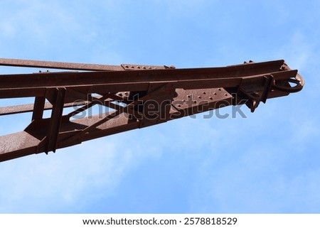 Similar – Image, Stock Photo Crane of an abandoned port facility