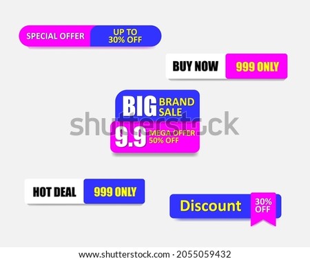 This friday set special offer up to 30%,Hot deal 999 only,big brand mega offer 50% off,discount 30% off, suitable for pop up element ads banner 
File EPS 10 
Size artboard 5000 x 4000