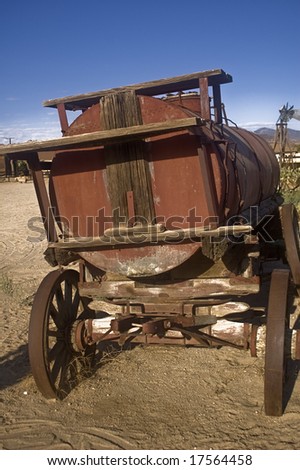 Old Water Wagon from Pioneertown, an old movie Western  set.