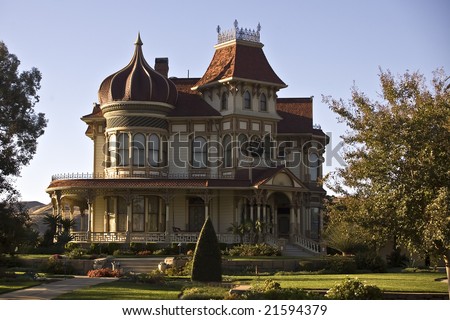 Victorian Mansion in Redlands, California.