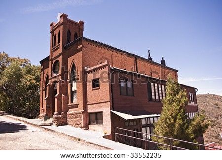 Holy Family Catholic Church at Jerome, Arizona - Jerome is an old copper mining town - a ghost town that is being reborn.