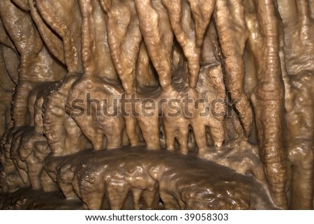 Natural Abstract Pattern from a cave wall at Carlsbad Caverns National Park in New Mexico