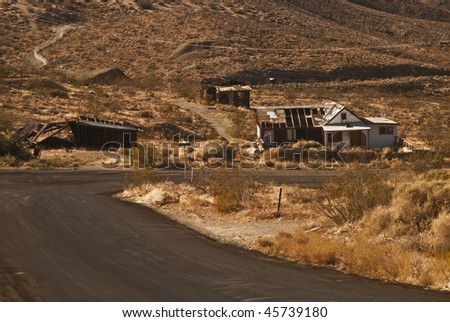Ruins from Randsberg ghost town in California, a former mining town